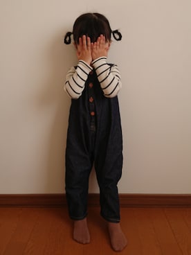 「Handmade（ハンドメイド）のアイテム（オールインワン・サロペット）」を使った、ゆっぴりっぽうさん（レディース・159cm）の冬コーディネート