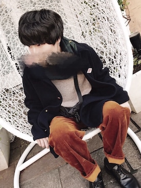 「寒い」｜「アイテム（ステンカラーコート）」を使った、N.Yさん（メンズ・180cm）の春コーディネート