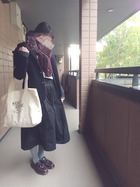 「FUDGE」｜「アイテム（その他アウター）」を使った、sandyさん（レディース・161cm）の冬コーディネート