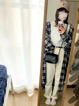 「JEANASIS（ジーナシス）のアイテム（シャツワンピース）」を使った、はなさん（レディース・153cm）の春コーディネート