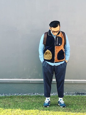 「gym master（ジムマスター）のアイテム（その他アウター）」を使った、Colorholic manさん（メンズ・172cm）の春コーディネート