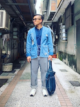 「streetsnap」｜「アイテム（その他アウター）」を使った、Colorholic manさん（メンズ・172cm）の春コーディネート
