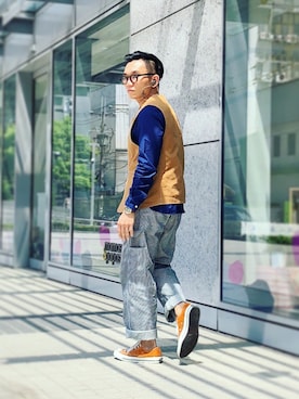 「The Hill-Side（ヒルサイド）のアイテム」を使った、Colorholic manさん（メンズ・172cm）の春コーディネート