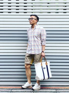 「RUGGED FACTORY（ラギッドファクトリー）のアイテム（パンツ）」を使った、Colorholic manさん（メンズ・172cm）の春コーディネート