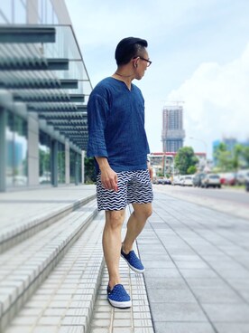 「BARNEYS NEWYORK」｜Colorholic manさん（メンズ・172cm）の夏コーディネート