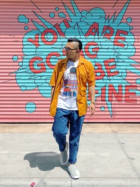 「横尾忠則」｜Colorholic manさん（メンズ・172cm）の夏コーディネート