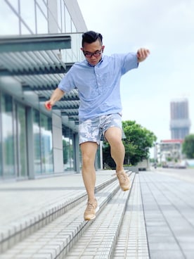 「BARNEYS NEWYORK」｜Colorholic manさん（メンズ・172cm）の夏コーディネート