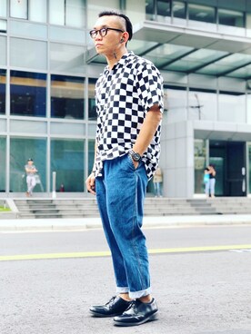 「checkerboard」｜Colorholic manさん（メンズ・172cm）の夏コーディネート