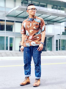 「J.CREW（ジェイクルー）のアイテム（シューズ）」を使った、Colorholic manさん（メンズ・172cm）の秋コーディネート