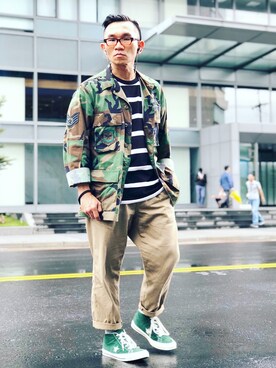 「camoflauge」｜Colorholic manさん（メンズ・172cm）の秋コーディネート
