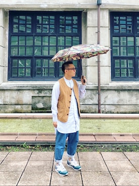 「J.CREW」｜「アイテム（その他アウター）」を使った、Colorholic manさん（メンズ・172cm）の秋コーディネート