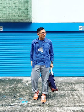 「UNIQLO JW ANDERSON」｜「アイテム（ブルゾン）」を使った、Colorholic manさん（メンズ・172cm）の秋コーディネート