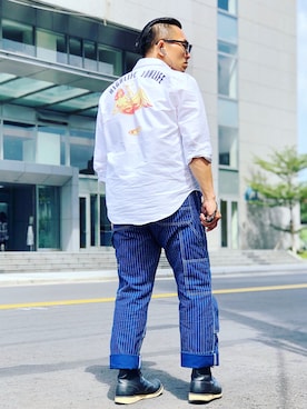 「Kinfolk（キンフォーク）のアイテム」を使った、Colorholic manさん（メンズ・172cm）の秋コーディネート