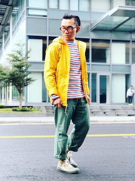 「orcival」｜「アイテム（マウンテンパーカー）」を使った、Colorholic manさん（メンズ・172cm）の秋コーディネート