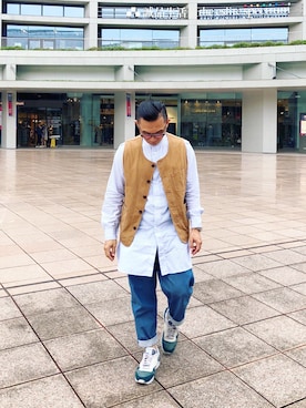 「UNIQLO JW ANDERSON」｜「アイテム（その他アウター）」を使った、Colorholic manさん（メンズ・172cm）の秋コーディネート