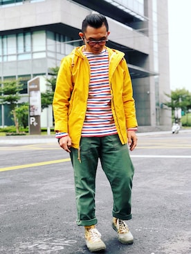 「orcival」｜「アイテム（マウンテンパーカー）」を使った、Colorholic manさん（メンズ・172cm）の秋コーディネート