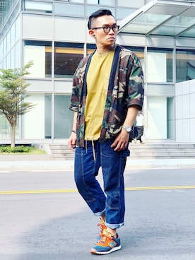 「J.CREW」｜「アイテム（その他アウター）」を使った、Colorholic manさん（メンズ・172cm）の秋コーディネート