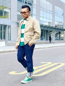 「EDWIN」｜「アイテム（ブルゾン）」を使った、Colorholic manさん（メンズ・172cm）の秋コーディネート
