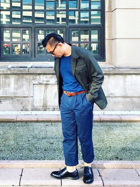 「APOLIS（アポリス）のアイテム」を使った、Colorholic manさん（メンズ・172cm）の冬コーディネート