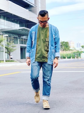 「GAP（ギャップ）のアイテム（その他アウター）」を使った、Colorholic manさん（メンズ・172cm）の冬コーディネート