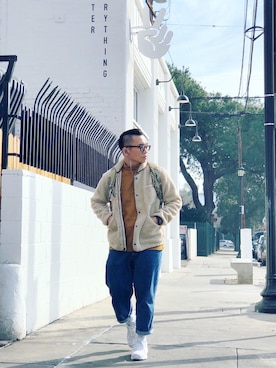 「J.CREW」｜「アイテム（その他アウター）」を使った、Colorholic manさん（メンズ・172cm）の冬コーディネート