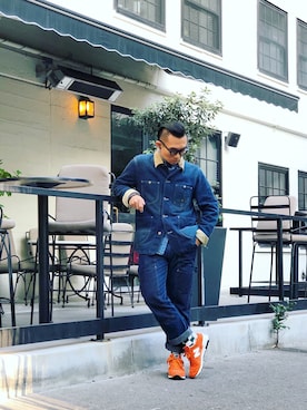 「menswear」｜「アイテム（デニムジャケット）」を使った、Colorholic manさん（メンズ・172cm）の冬コーディネート