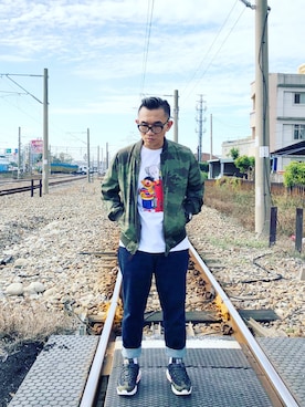 「J.CREW（ジェイクルー）のアイテム（ブルゾン）」を使った、Colorholic manさん（メンズ・172cm）の冬コーディネート