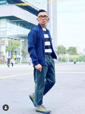 「Carhartt WIP（カーハートダブリューアイピー）のアイテム（シューズ）」を使った、Colorholic manさん（メンズ・172cm）の冬コーディネート