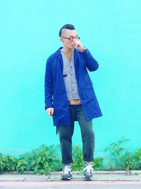 「MUJI」｜「アイテム（その他アウター）」を使った、Colorholic manさん（メンズ・172cm）の冬コーディネート