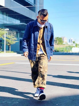 「J.CREW」｜「アイテム（その他アウター）」を使った、Colorholic manさん（メンズ・172cm）の冬コーディネート