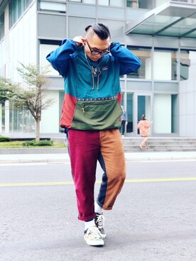 「L.L.Bean（エルエルビーン）のアイテム（マウンテンパーカー）」を使った、Colorholic manさん（メンズ・172cm）の冬コーディネート