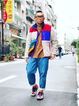 「MUJI」｜「アイテム（その他アウター）」を使った、Colorholic manさん（メンズ・172cm）の冬コーディネート