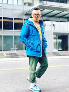 「TOPO DESIGNS（トポデザインズ）のアイテム」を使った、Colorholic manさん（メンズ・172cm）の冬コーディネート