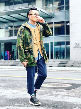 「carhartt」｜「アイテム（マウンテンパーカー）」を使った、Colorholic manさん（メンズ・172cm）の春コーディネート