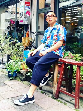 「Universal Works（ユニバーサルワークス）のアイテム」を使った、Colorholic manさん（メンズ・172cm）の春コーディネート