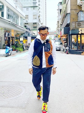 「gym master（ジムマスター）のアイテム（その他アウター）」を使った、Colorholic manさん（メンズ・172cm）の春コーディネート