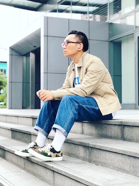 「J.CREW（ジェイクルー）のアイテム（ブルゾン）」を使った、Colorholic manさん（メンズ・172cm）の春コーディネート