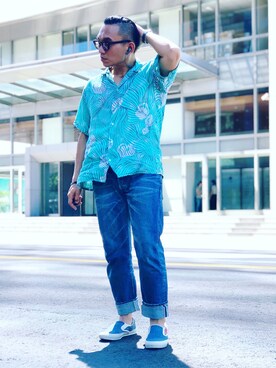 「The Hill-Side（ヒルサイド）のアイテム」を使った、Colorholic manさん（メンズ・172cm）の春コーディネート