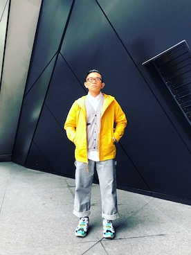 「napron（ナプロン）のアイテム（ジャケット/アウター）」を使った、Colorholic manさん（メンズ・172cm）の春コーディネート