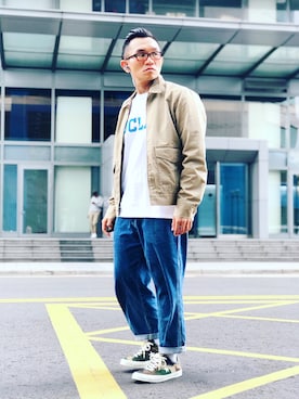「J.CREW（ジェイクルー）のアイテム（ブルゾン）」を使った、Colorholic manさん（メンズ・172cm）の春コーディネート
