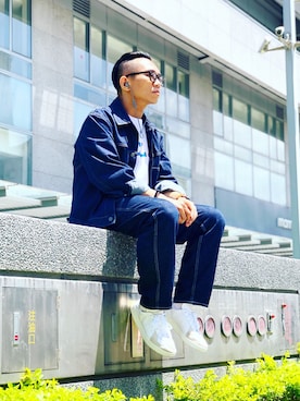 「menswear」｜「アイテム（デニムジャケット）」を使った、Colorholic manさん（メンズ・172cm）の春コーディネート