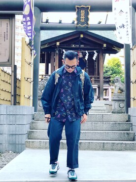 「BEAMS」｜「アイテム（ナイロンジャケット）」を使った、Colorholic manさん（メンズ・172cm）の春コーディネート