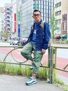 「menswear」｜「アイテム（デニムジャケット）」を使った、Colorholic manさん（メンズ・172cm）の春コーディネート