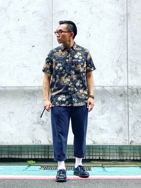 「WALLACE&BARNES（ウォレスアンドバーンズ）のアイテム」を使った、Colorholic manさん（メンズ・172cm）の夏コーディネート