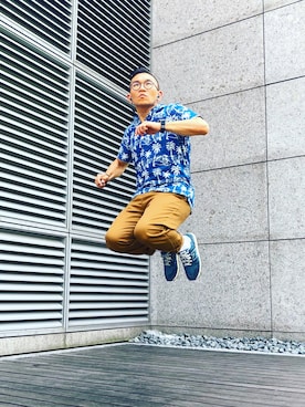 「WALLACE&BARNES（ウォレスアンドバーンズ）のアイテム」を使った、Colorholic manさん（メンズ・172cm）の夏コーディネート