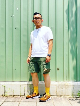 「united arrows」｜「アイテム（スウェット）」を使った、Colorholic manさん（メンズ・172cm）の夏コーディネート