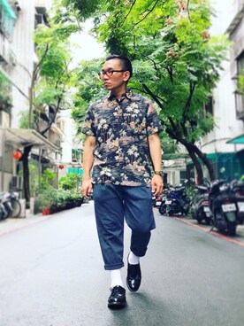 「WALLACE&BARNES（ウォレスアンドバーンズ）のアイテム」を使った、Colorholic manさん（メンズ・172cm）の夏コーディネート