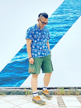 「WALLACE&BARNES（ウォレスアンドバーンズ）のアイテム」を使った、Colorholic manさん（メンズ・172cm）の夏コーディネート