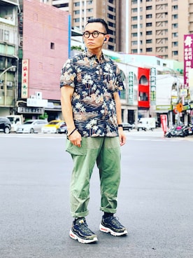 「WALLACE&BARNES（ウォレスアンドバーンズ）のアイテム」を使った、Colorholic manさん（メンズ・172cm）の夏コーディネート