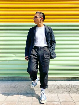 「GAP（ギャップ）のアイテム（その他アウター）」を使った、Colorholic manさん（メンズ・172cm）の秋コーディネート